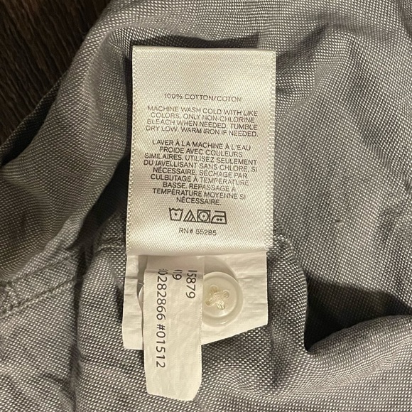 Express Men’s Light Grey Long Sleeve Button Down Shirt / Men’s Large Tall - Picture 6 of 6